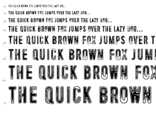 Universal Mind font waterfall